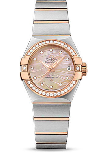 Omega Constellation 123.25.27.20.57.003 Co-Axial 27mm Steel And Red Gold Case - Diamond-Set Red Gold Bezel - Red Gold Mother-Of-Pearl Dial - Steel Bracelet