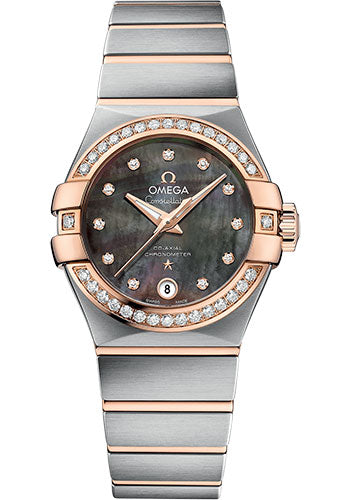 Omega Constellation 123.25.27.20.57.006 Co-Axial Tahiti 27mm Steel And Red Gold Case - Tahiti Mother-Of-Pearl Diamond Dial