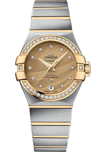 Omega Constellation 123.25.27.20.58.002 Co-Axial 27mm Steel And Yellow Gold Case - Sandy Champagne Dial