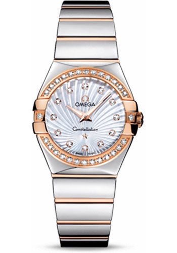 Omega Constellation 123.25.27.60.55.006 Ladies Polished Quartz 27mm Polished Steel And Red Gold Case - Diamond Bezel - Mother-Of-Pearl Diamond Dial - Steel And Red Gold Bracelet Main image