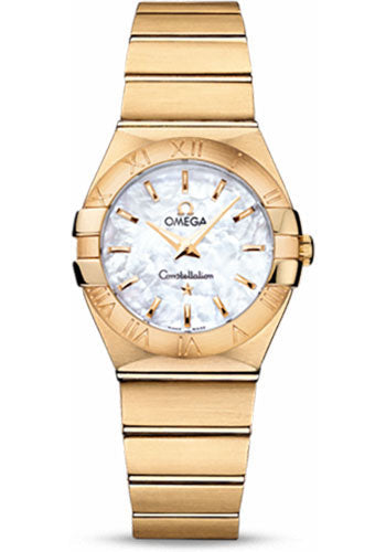 Omega Constellation 123.50.27.60.05.002 Ladies Quartz 27mm Brushed Yellow Gold Case - Mother-Of-Pearl Dial Main image