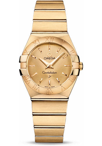 Omega Constellation 123.50.27.60.08.001 Ladies Quartz 27mm Brushed Yellow Gold Case - Champagne Dial Main image