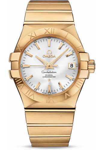 Omega Constellation 123.50.35.20.02.002 Gents Chronometer 35mm Brushed Yellow Gold Case - Silver Dial Main image