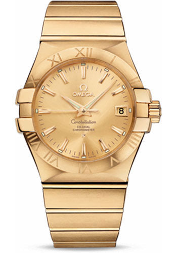 Omega Constellation 123.50.35.20.08.001 Gents Chronometer 35mm Brushed Yellow Gold Case - Champagne Dial Main image