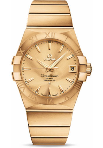 Omega Constellation 123.50.38.21.08.001 Gents Chronometer 38mm Brushed Yellow Gold Case - Champagne Dial Main image