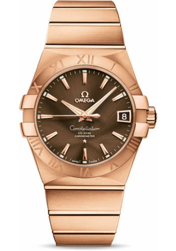 Omega Constellation 123.50.38.21.13.001 Gents Chronometer 38mm Brushed Red Gold Case - Brown Dial Main image