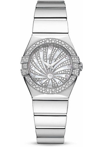Omega Constellation 123.55.24.60.55.014 Ladies Luxury Edition 24mm White Gold Case - Snow-Set Diamond Bezel - Mother-Of-Pearl Diamond Dial Main image