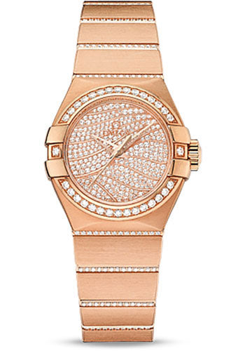 Omega Constellation 123.55.27.20.55.006 Ladies Luxury Edition 27mm Red Gold Case - Diamond Bezel - 18K Red Gold Diamond Dial Main image