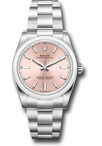 Rolex Oyster Perpetual 124200 34 Domed Bezel - Pink Index Dial - Oyster Bracelet - 2020 Release - pio