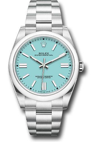 Rolex Oyster Perpetual 124300 41 Domed Bezel - Turquoise Blue Index Dial - Oyster Bracelet - 2020 Release - tbio Main image