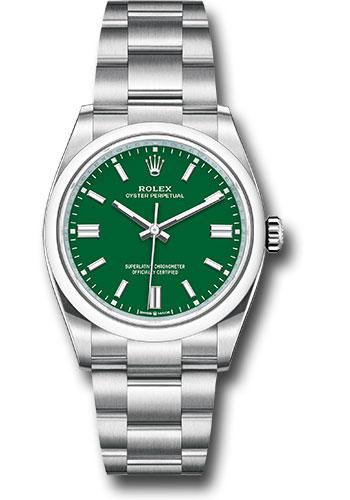 Rolex Oyster Perpetual 126000 36 Domed Bezel - Green Index Dial - Oyster Bracelet - 2020 Release - greio Main image