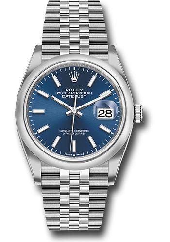 Rolex Datejust 126200 Steel 36 Domed Bezel - Blue Index Dial - Jubilee Bracelet - 2019 Release - blij Main image