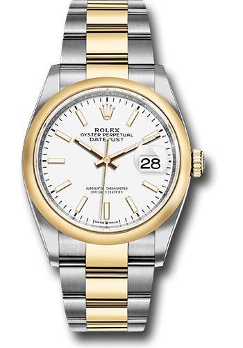 Rolex Datejust 126203 Steel and Yellow Gold Rolesor 36 Domed Bezel - White Index Dial - Oyster Bracelet - wio Main image