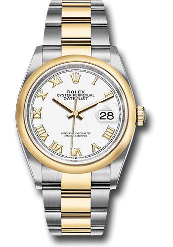 Rolex Datejust 126203 Steel and Yellow Gold Rolesor 36 Domed Bezel - White Roman Dial - Oyster Bracelet - wro Main image