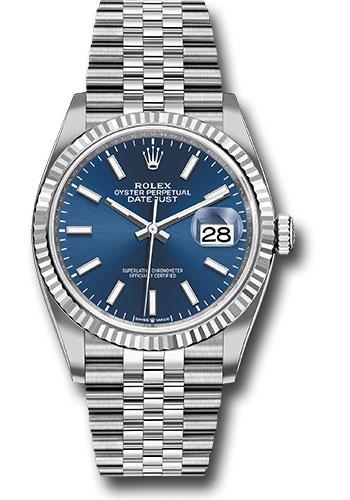 Rolex Datejust 126234 Steel 36 Fluted Bezel - Blue Index Dial - Jubilee Bracelet - 2019 Release - blij Main image