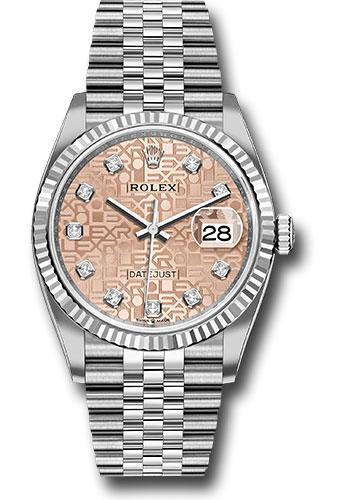 Rolex Datejust 126234 Steel 36 Fluted Bezel - Pink Jubilee Diamond Dial - Jubilee Bracelet - 2019 Release - pjdj Main image