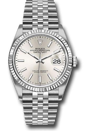 Rolex Datejust 126234 Steel 36 Fluted Bezel - Silver Index Dial - Jubilee Bracelet - 2019 Release - sij