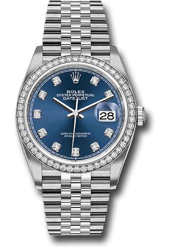 Rolex Datejust 126284RBR Steel 36 Diamond Bezel - Blue Diamond Dial - Jubilee Bracelet - 2019 Release - bldj Main image