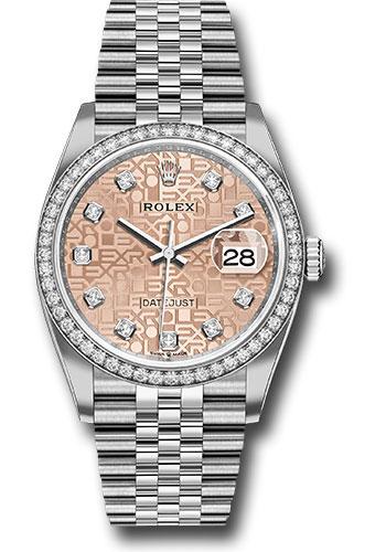 Rolex Datejust 126284RBR Steel 36 Diamond Bezel - Pink Jubilee Diamond Dial - Jubilee Bracelet - 2019 Release - pjdj Main image