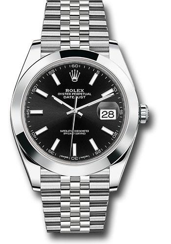 Rolex Datejust 126300 Steel 41 Smooth Bezel - Black Index Dial - Jubilee Bracelet - bkij Main image