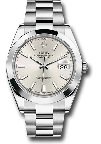 Rolex Datejust 126300 Steel 41 Smooth Bezel - Silver Index Dial - Oyster Bracelet - sio Main image