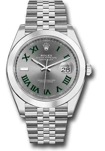 Rolex Datejust 126300 Steel 41 Smooth Bezel - Slate Green Roman Dial - Jubilee Bracelet - slgrj Main image