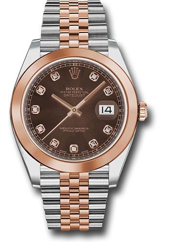 Rolex Datejust 126301 Steel and Everose Rolesor 41 Smooth Bezel - Chocolate Diamond Dial - Jubilee Bracelet - chodj Main image