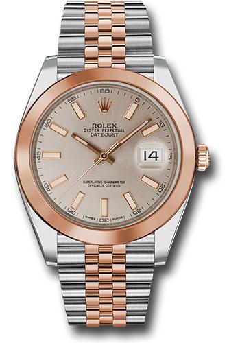 Rolex Datejust 126301 Steel and Everose Rolesor 41 Smooth Bezel - Sundust Index Dial - Jubilee Bracelet - suij Main image
