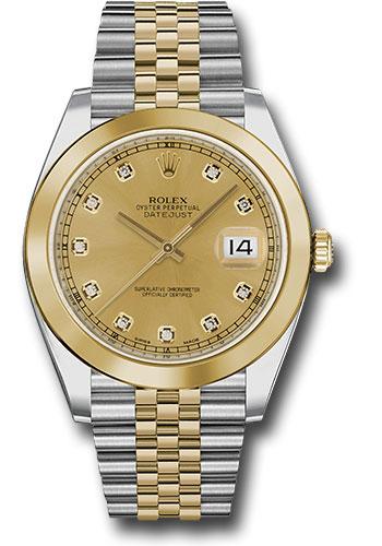 Rolex Datejust 126303 Steel and Yellow Gold Rolesor 41 Smooth Bezel - Champagne Diamond Dial - Jubilee Bracelet - chdj Main image