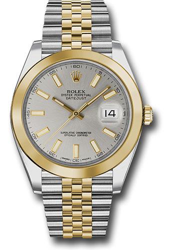 Rolex Datejust 126303 Steel and Yellow Gold Rolesor 41 Smooth Bezel - Silver Index Dial - Jubilee Bracelet - sij