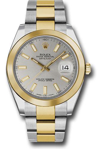 Rolex Datejust 126303 Steel and Yellow Gold Rolesor 41 Smooth Bezel - Silver Index Dial - Oyster Bracelet - sio