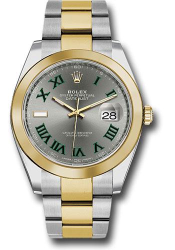 Rolex Datejust 126303 Steel and Yellow Gold Rolesor 41 Smooth Bezel - Slate Green Roman Dial - Oyster Bracelet - slgro