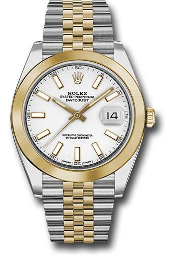 Rolex Datejust 126303 Steel and Yellow Gold Rolesor 41 Smooth Bezel - White Index Dial - Jubilee Bracelet - wij Main image