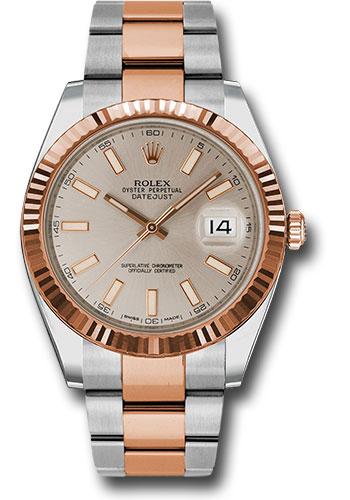 Rolex Datejust 126331 Steel and Everose Rolesor 41 Fluted Bezel - Sundust Index Dial - Oyster Bracelet - suio Main image