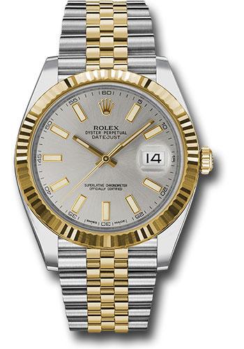 Rolex Datejust 126333 Steel and Yellow Gold Rolesor 41 Fluted Bezel - Silver Index Dial - Jubilee Bracelet - sij