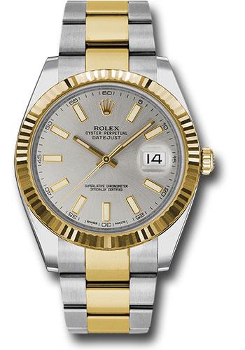 Rolex Datejust 126333 Steel and Yellow Gold Rolesor 41 Fluted Bezel - Silver Index Dial - Oyster Bracelet - sio Main image
