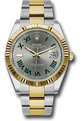 Rolex Datejust 126333 Steel and Yellow Gold Rolesor 41 Fluted Bezel - Slate Green Roman Dial - Oyster Bracelet - slgro Main image