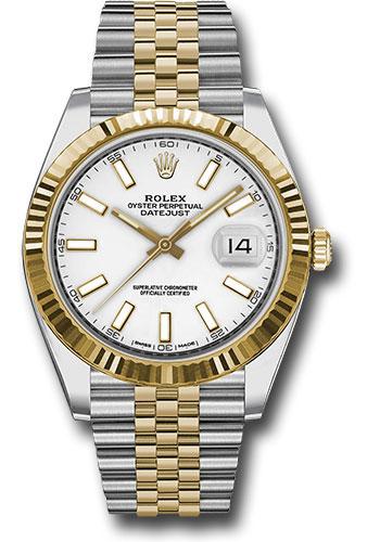 Rolex Datejust 126333 Steel and Yellow Gold Rolesor 41 Fluted Bezel - White Index Dial - Jubilee Bracelet - wij Main image
