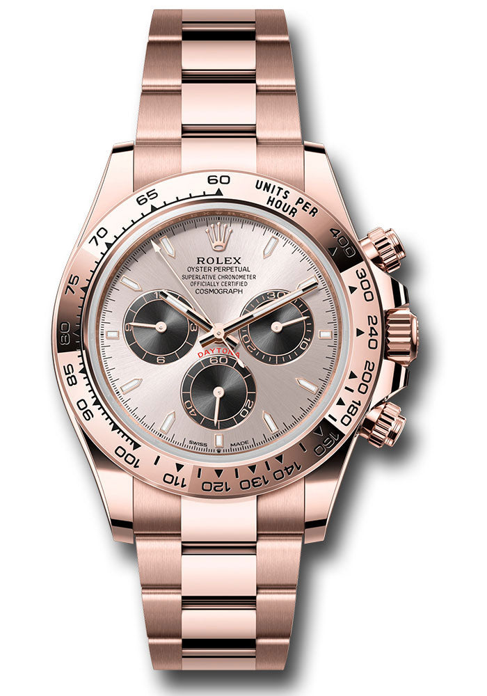 Rolex Cosmograph Daytona 126505 Everose Gold Fixed Bezel - Sundust And Black Index Dial - Oyster Bracelet - subkio