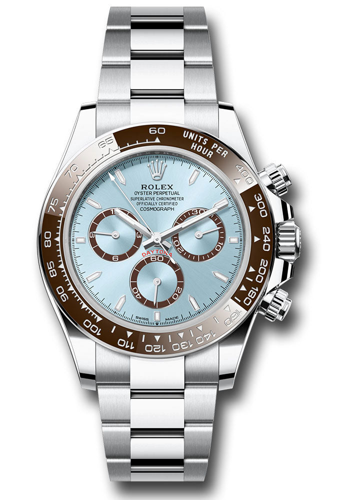 Rolex Cosmograph Daytona 126506 Platinum Chestnut Brown Cerachrom Bezel - Ice Blue Index Dial - Oyster Bracelet - ibio Main image