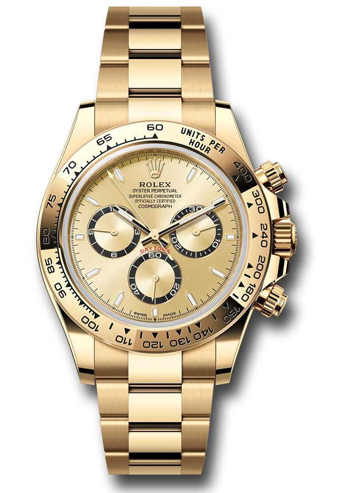 Rolex Cosmograph Daytona 126508 Yellow Gold Fixed Bezel - Golden Index Dial - Oyster Bracelet - chio