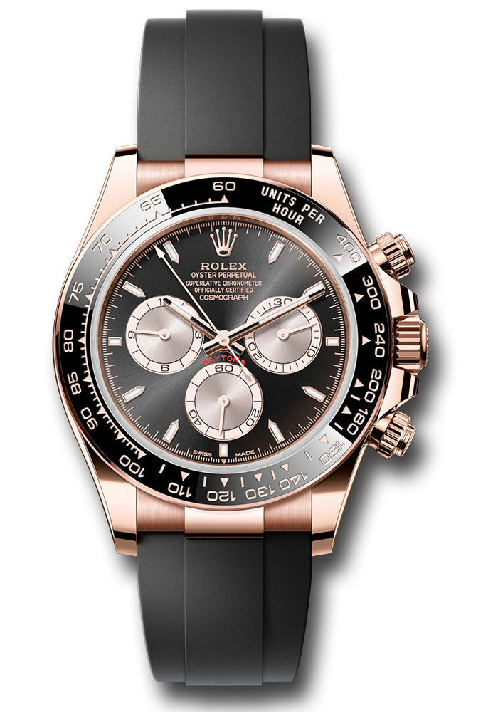 Rolex Cosmograph Daytona 126515LN Everose Gold Black Cerachrom Bezel - Black And Sundust Index Dial - Oysterflex Strap - bksuiof Main image