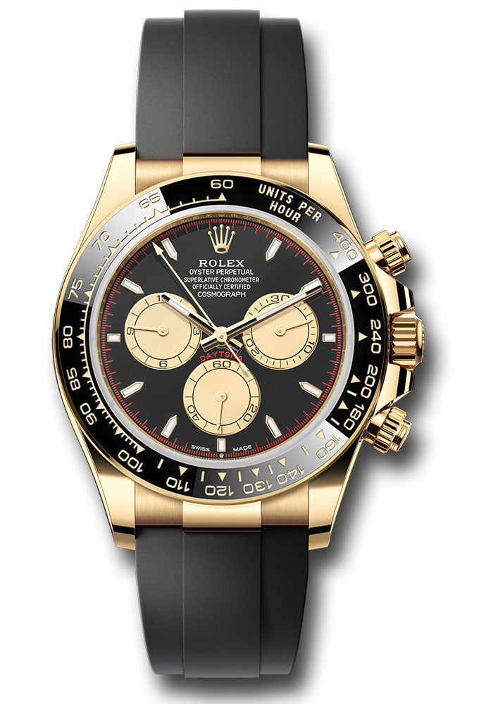 Rolex Cosmograph Daytona 126518LN Yellow Gold Black Cerachrom Bezel - Black And Champagne Index Dial - Oysterflex Strap - bkchiof Main image
