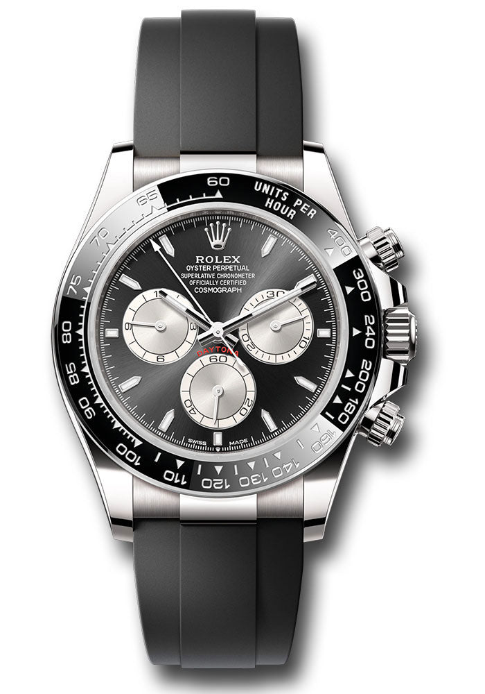 Rolex Cosmograph Daytona 126519LN White Gold Black Cerachrom Bezel - Black And Steel Index Dial - Oysterflex Strap - bkstiof Main image