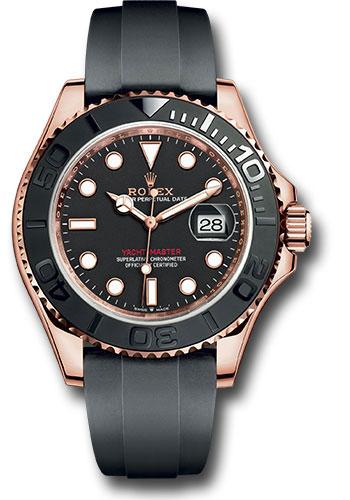 Rolex Yacht-Master 126655 Everose Gold 40 Black Dial - Oysterflex Strap - bk Main image