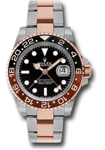 Rolex GMT-Master II 126711CHNR Everose Rolesor 40 Black And Brown Root Beer Bezel - Black Dial - Oyster Bracelet - bk