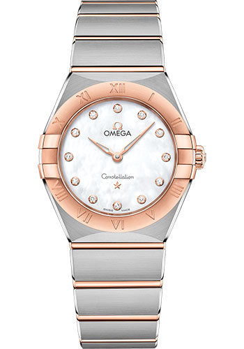 Omega Constellation 131.20.28.60.55.001 Manhattan Quartz 28mm Steel And Sedna Gold Case - Mother-Of-Pearl Diamond Dial