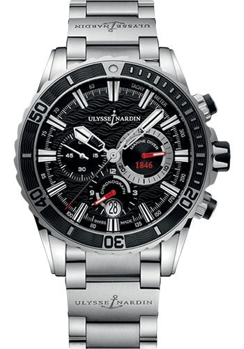 Ulysse Nardin Diver Chronograph 44mm - Steel Case - Black Dial - Steel Bracelet Main image