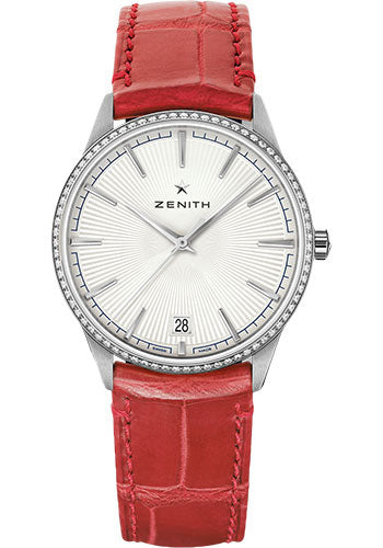 Zenith 16.3200.670/01.C831 Elite Classic Steel - Silver Dial - Leather Strap Main image