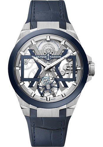 Ulysse Nardin Blast 45mm Beware of Blast - Titanium Case - Blue Dial - Leather Strap